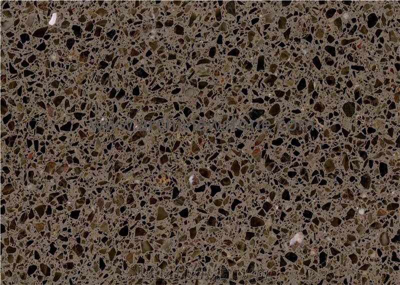 Brown Cement Terrazzo Slabs Tiles 