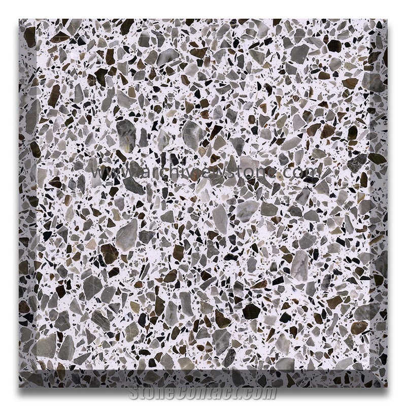 Colourful Cement Precast Terrazzo Slabs Cement Tiles