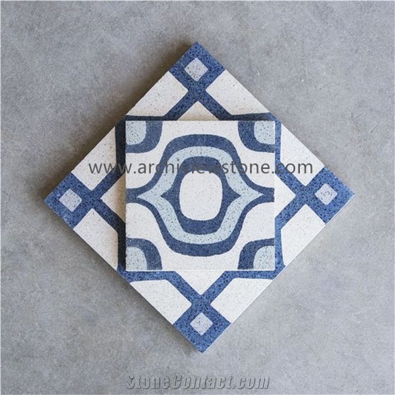 Grey Terrazzo Slab Tiles Terrazzo For Vanity Top 