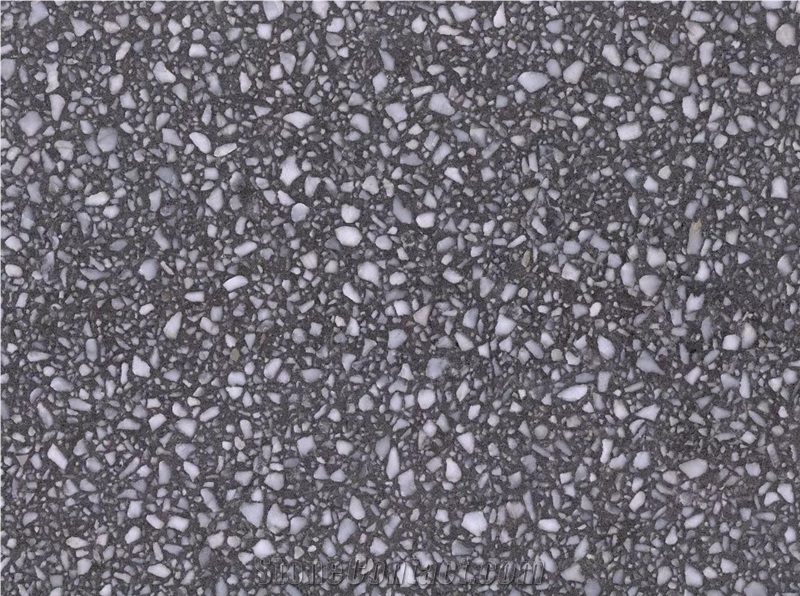 Italy Grey Dark Grey Terrazzo Slab Cement Tiles