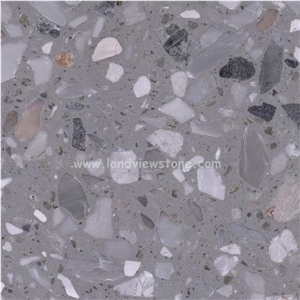 Light Grey Terrazzo Slab Floor Paving Wall  Tile