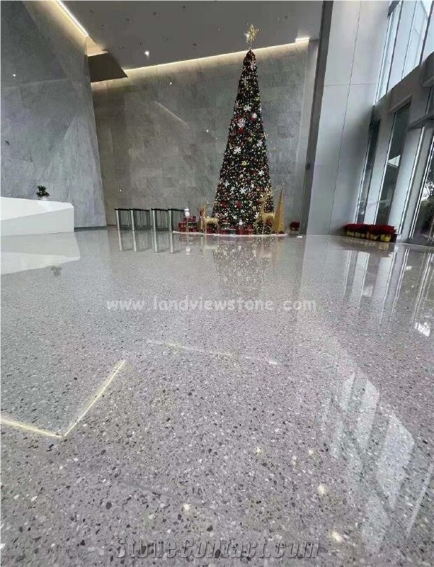 Light Grey Terrazzo Slab Floor Paving Wall  Tile