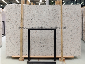 White Cement Terrazzo Slabs For Wall Floor Tiles