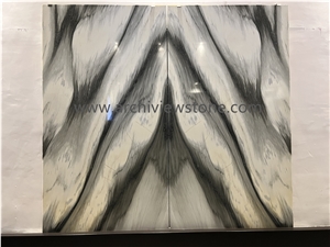 Bookmatched Gucci Grey Marble Slab Grey Wave Marble