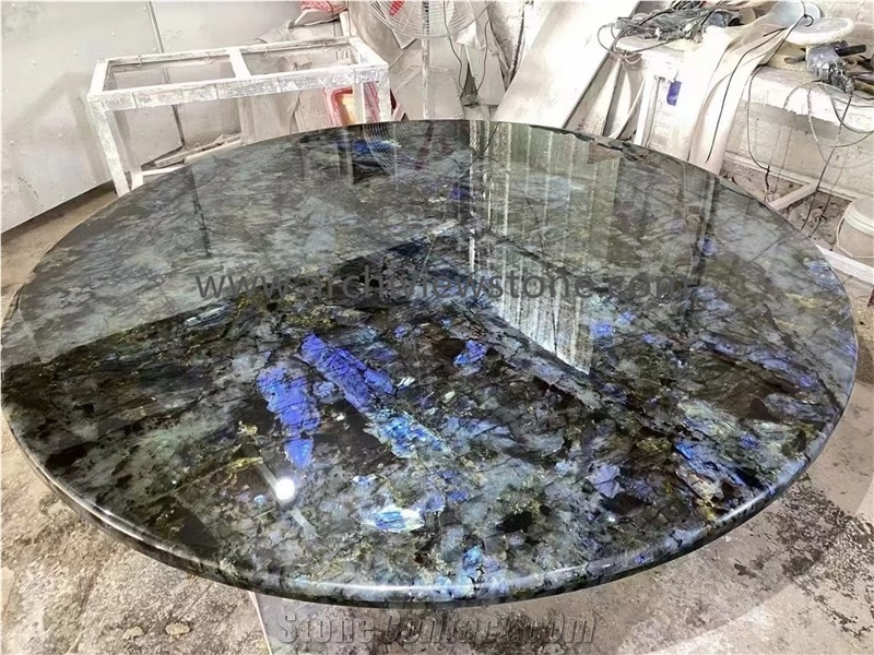 Labradorite Blue Granite Table Top Lemurian Blue Table Top