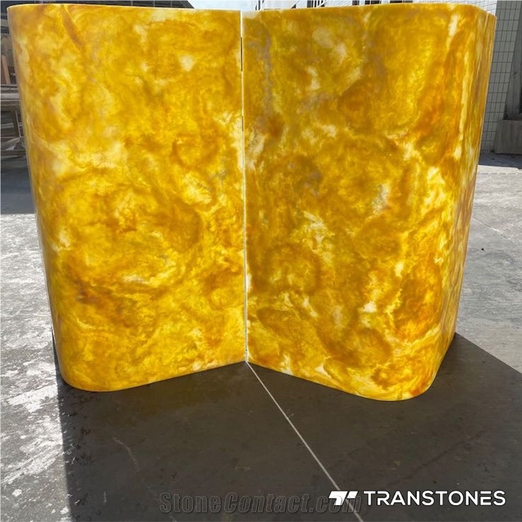 Artificial Marble Onyx Backlit Resin Wall Panels For Lobby