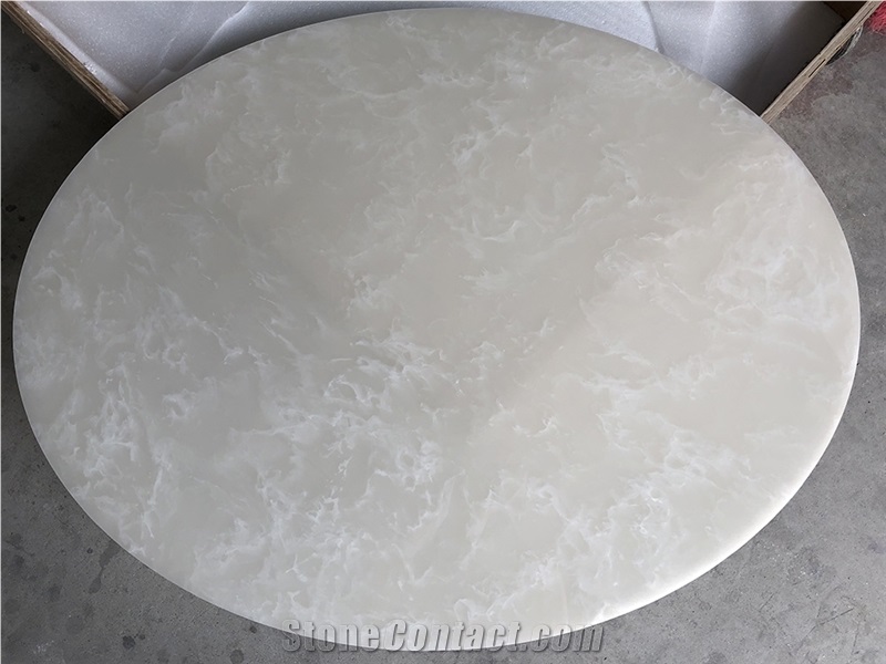 Artificial Stone Clear Quartz Table Tops