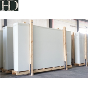 Pure White Nano Glass Slabs Grade A Artificial Stone