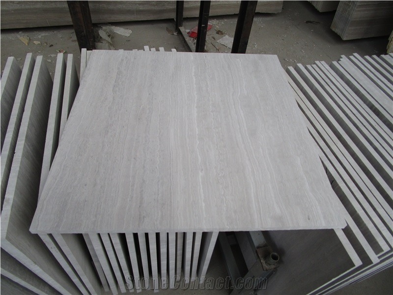Cheap White Grey Veins Polished Honed  Top Marble Tiles Use