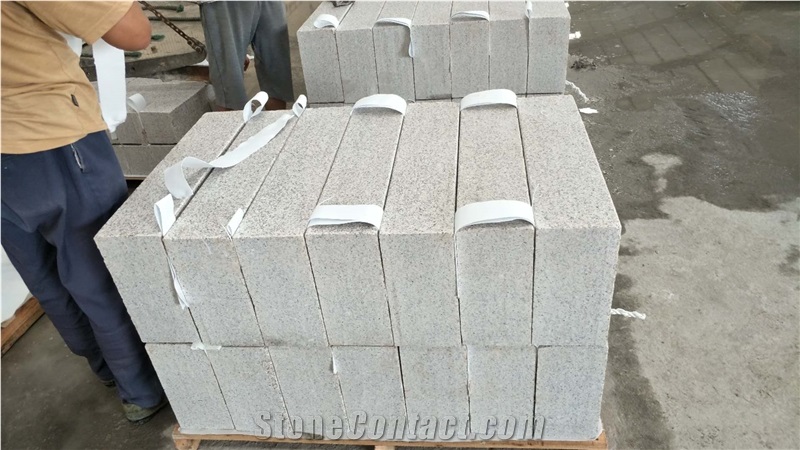 Natural And High Quality G681 Flamed Sawn Road Curbstone