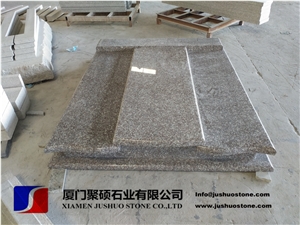 Wholesale Chinese Brown Granite G664 Double Tombstone Design