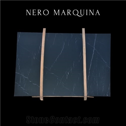 Polished Nero Marquina Black Marble Slab