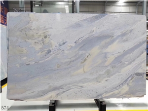 Blue Sky Clouds Marble Slab Wall Tile In China Stone Market