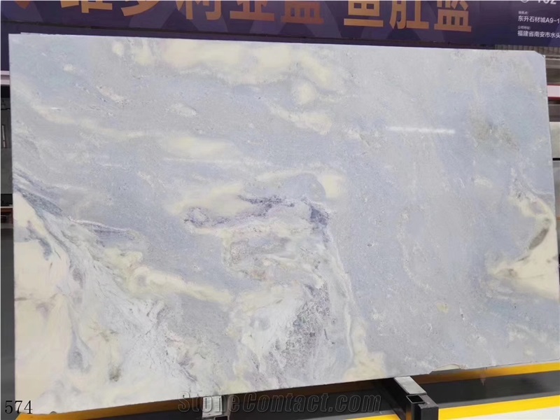Blue Sky Clouds Marble Slab Wall Tile In China Stone Market