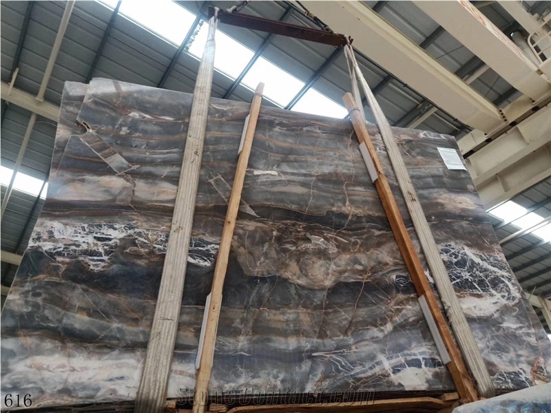 Brazil Phantom Black Marble Slab Tile In China Stone Market