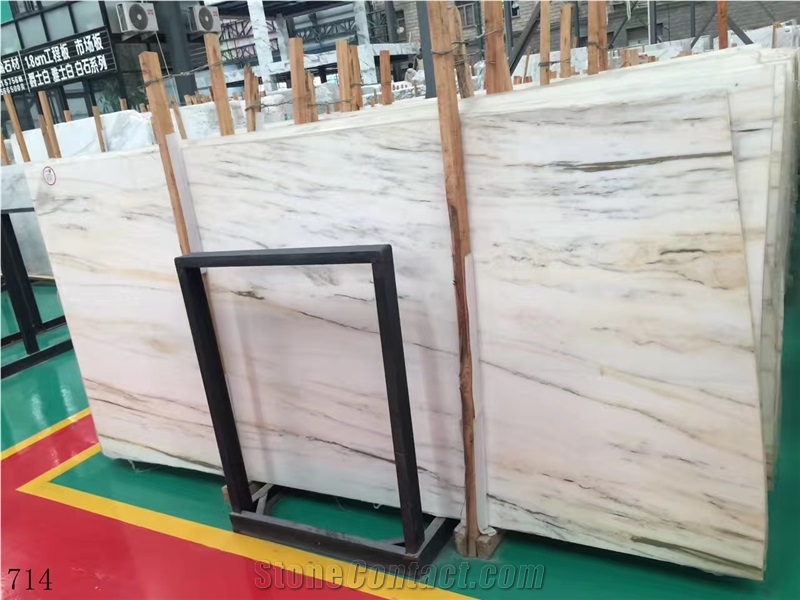 China White Wood Jade Marble Caraso Grain Vein Slab Tile