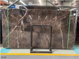 Imperial Royal Brown Gold Marble Cheap Plished Slabs