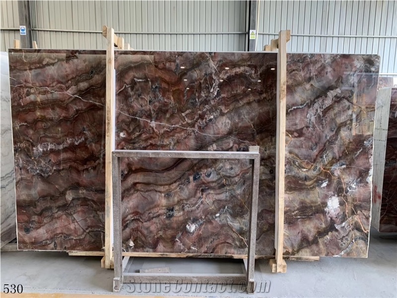 Ruby Onyx Red Rojo Slab Wall Tile In China Stone Market