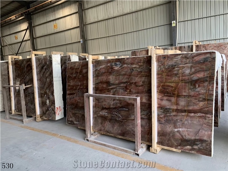 Ruby Onyx Red Rojo Slab Wall Tile In China Stone Market