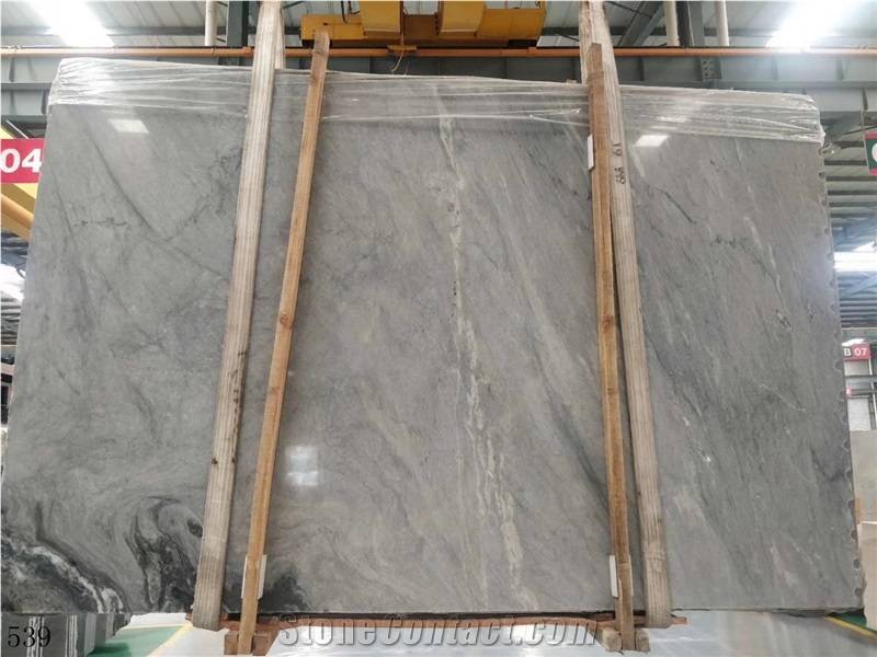 Silver Light Marble Grey Slab Tile In China Stone Market