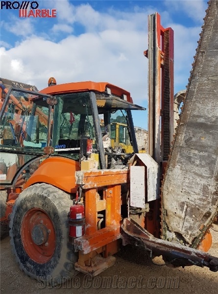 Terna Fantini Segatrice A Catena On Tractor- Backhoe Squaring Chain Saw