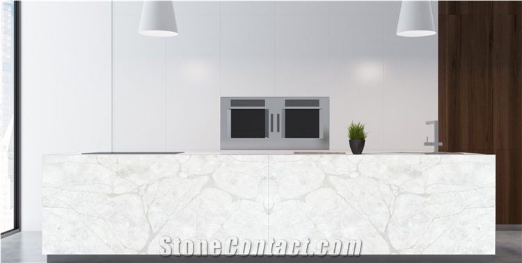 Calacatta Countertop Quartz Stone Kitchen Countertop
