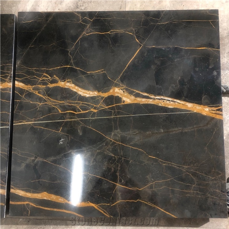 Natural Black Marble Slabs And Tiles Customized Size