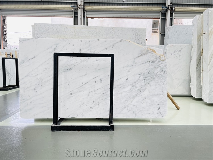 Natural Carrara White Slab Stone House Floor And Wall Coping