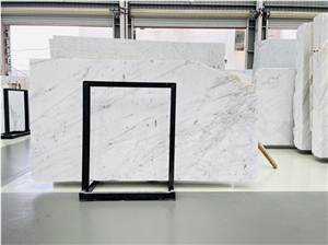 Natural Carrara White Slab Stone House Floor And Wall Coping