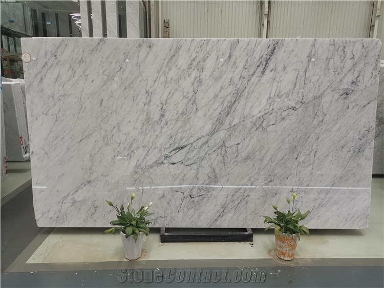 Natural Carrara White Slab Stone House Floor And Wall Coping