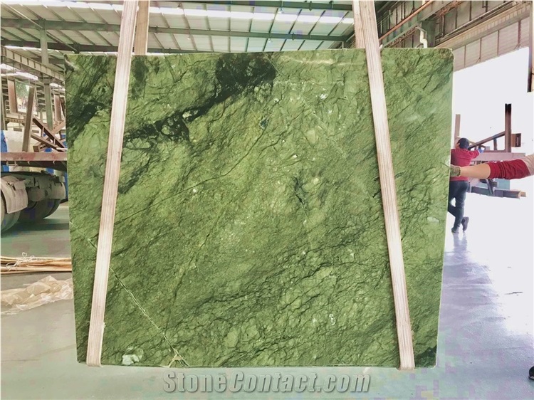  Verde Ming Green Marble Stone Polished  Tiles Big Slab 