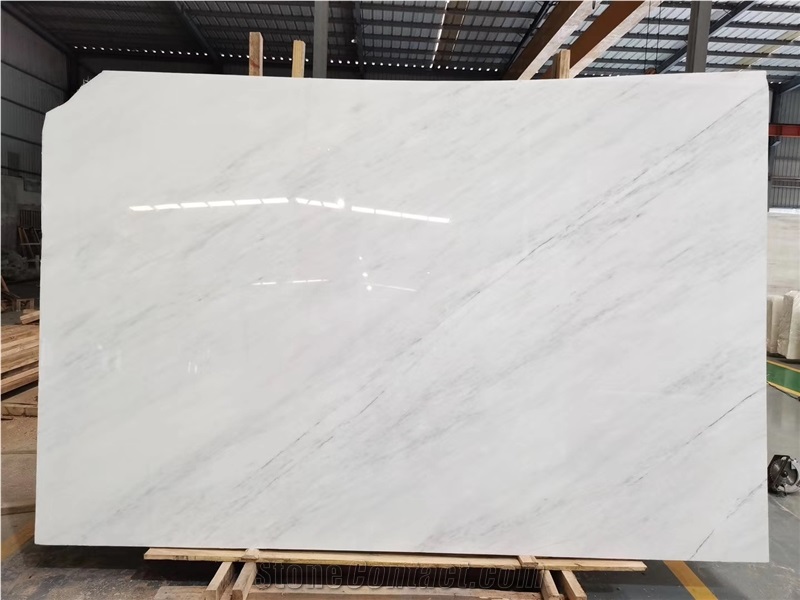 China Statuario White Marble Slabs 18Mm Polishing Slab