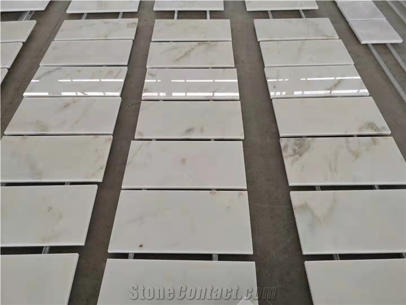 Han Baiyu China Statuario White Marble Cut To Size Tiles