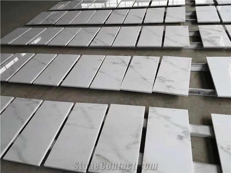 Han Baiyu China Statuario White Marble Cut To Size Tiles