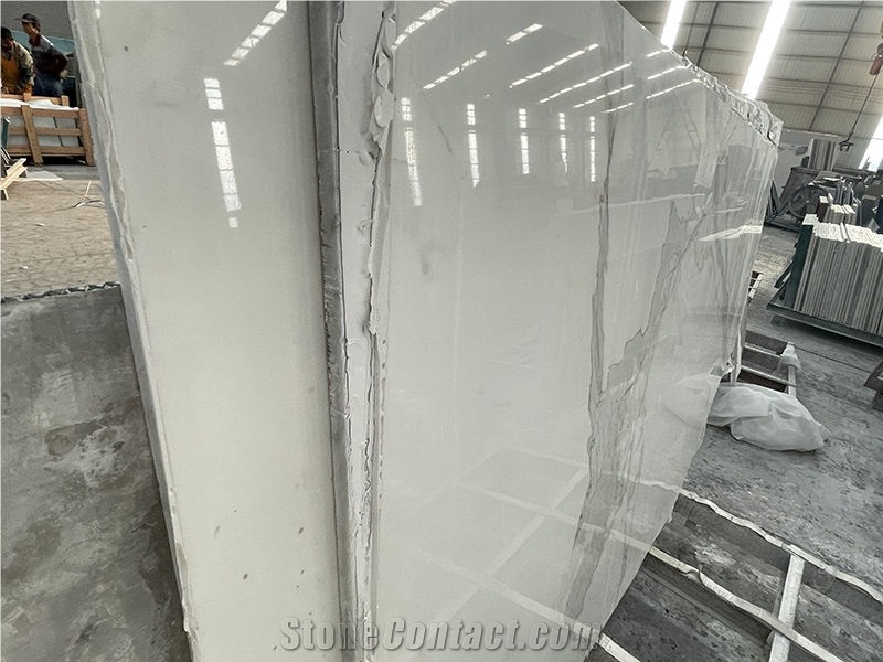 Calacatta Luxury Marble Composite Guangxi White Marble Panel