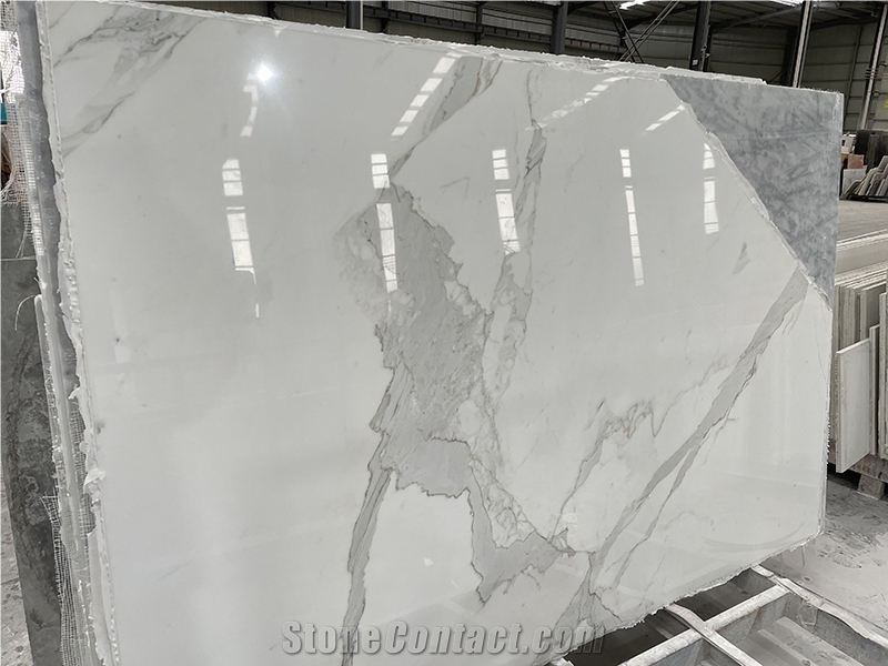 Calacatta Luxury Marble Composite Guangxi White Marble Panel