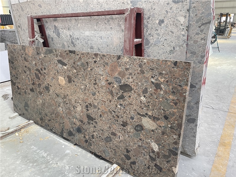 Brown Quartzite Slab Tiles For Wall And Floor Application