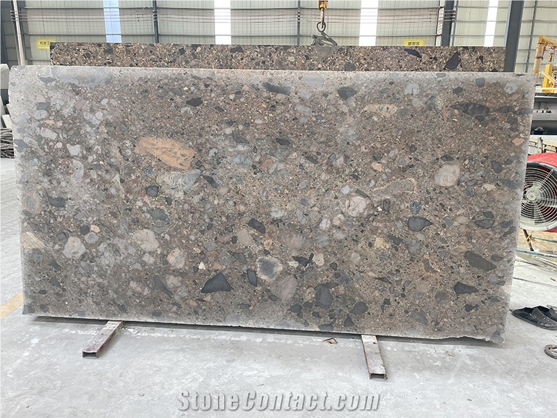 Brown Quartzite Slab Tiles For Wall And Floor Application