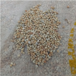 Natural Stone Yellow Pebble Stone For Paving Epoxy Flooring