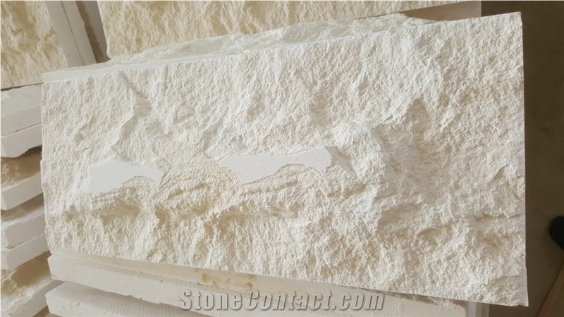 Split Face White Limestone Tiles For Wall Cladding