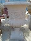 Sandstone Carved Outdoor Planter Pots