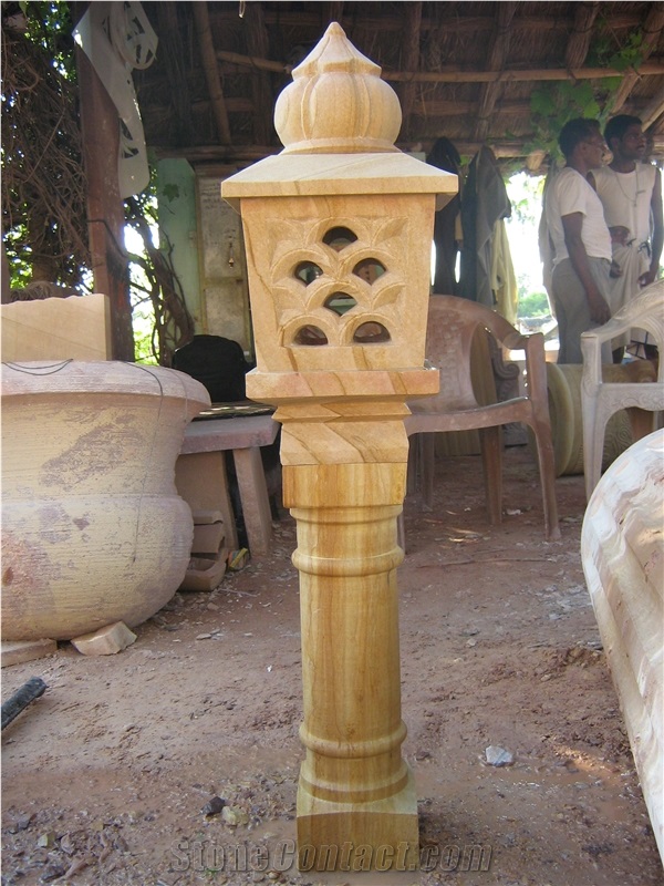 Stone Lamps, Sandstone Garden Lanterns