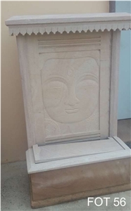 Wall Fountain With Buddha Carving