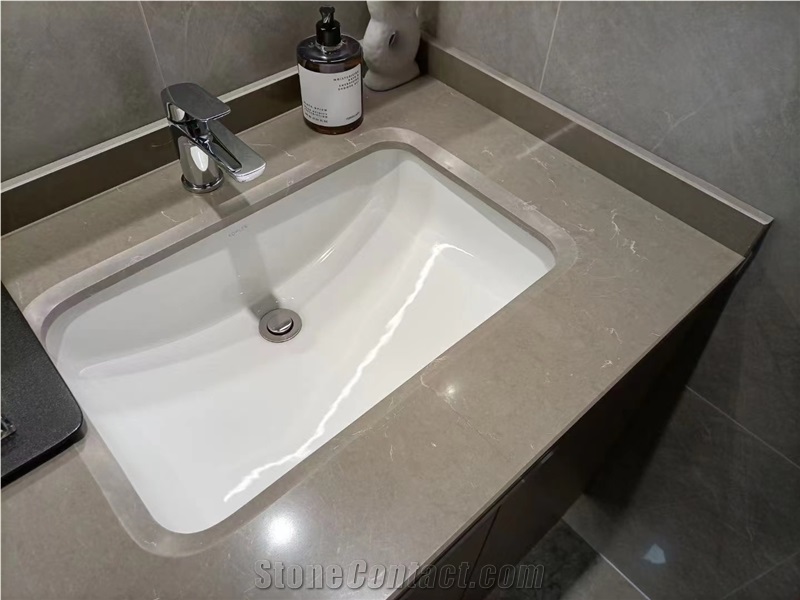 Artificial Marble Grey Bathroom Vanity Tops