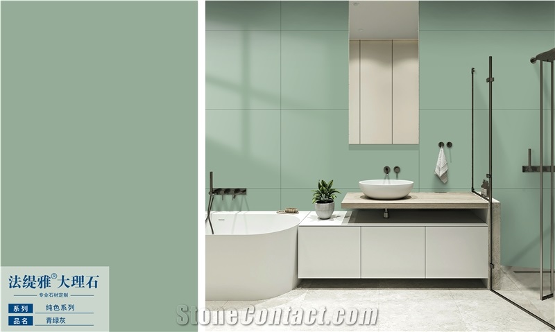 Pure Green Artificial Marble Wall Tile, Slabs