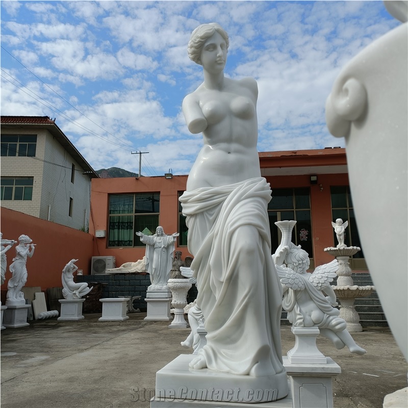 Sichuan White Marble Venus Sculpture Garden Statues