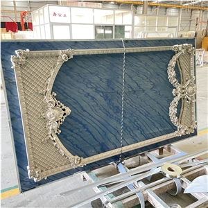 Aluminium Marble Azul Macaubas Quartzite Composite 3D Tile