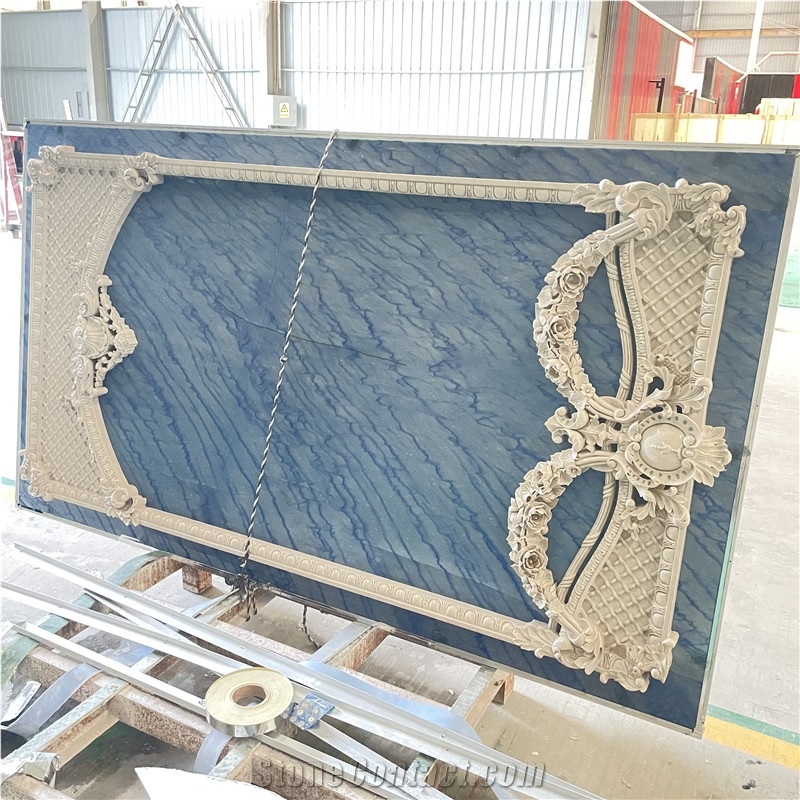 Aluminium Marble Azul Macaubas Quartzite Composite 3D Tile  