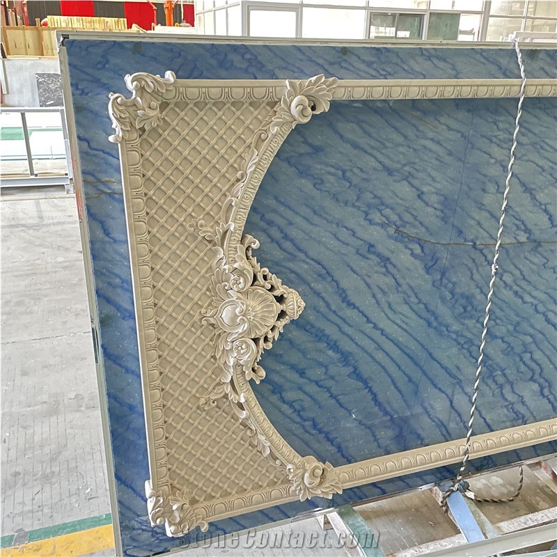 Azul Macaubas Quartzite Aluminium Composite Marble 3D Tiles