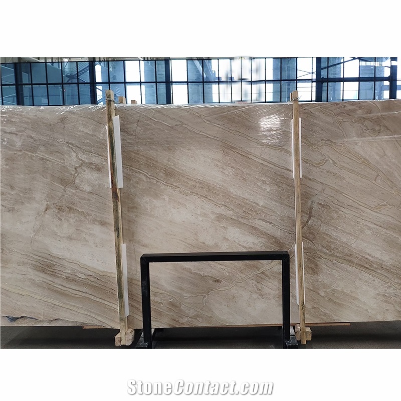 Diano Royal Cream Beige Marble Slab For Home Deco